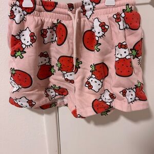 Hello Kitty Pink Shorts with Strawberry Design